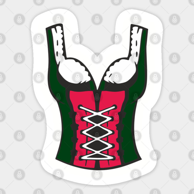 Oktoberfest Corset Top German Dirndl Costume Party Sticker by Anticorporati