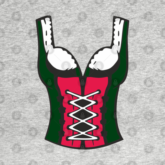 Oktoberfest Corset Top German Dirndl Costume Party by Anticorporati
