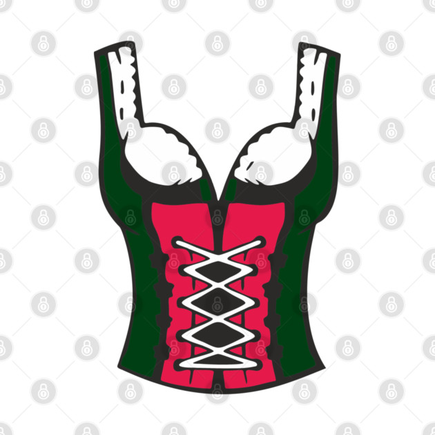 Oktoberfest Corset Top German Dirndl Costume Party by Anticorporati