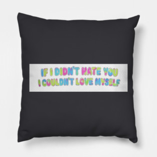 If I Didn't Hate You, I Couldn't Love Myself Pillow
