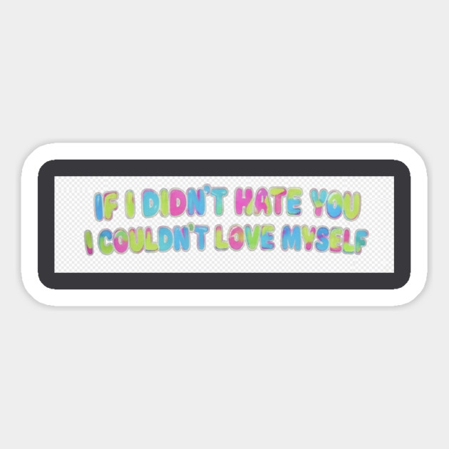 If I Didn't Hate You, I Couldn't Love Myself Magnet by FirstClassQueen