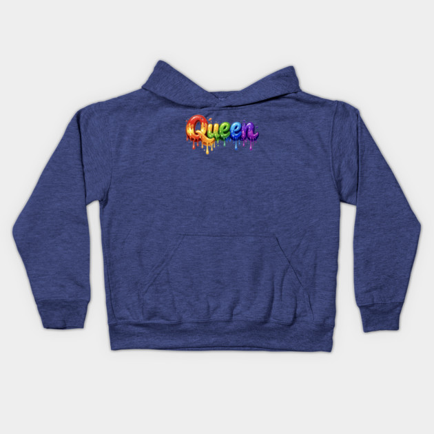 Queen in Multicolor Kids Hoodie by FirstClassQueen