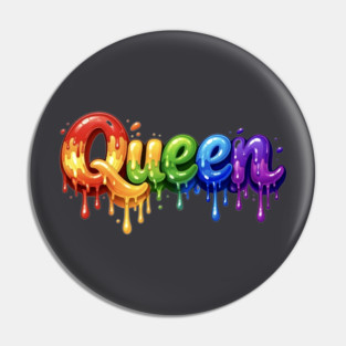 Queen in Multicolor Pin