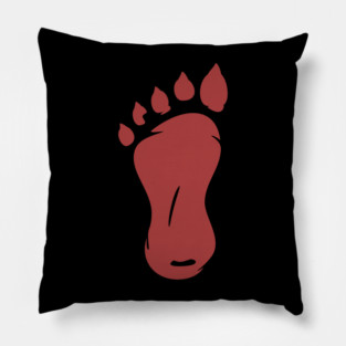 Bigfoot US Flag - Men Women Kids - Distressed Sasquatch Back Print Pillow