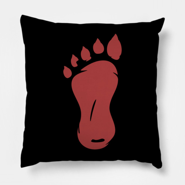 Bigfoot US Flag - Men Women Kids - Distressed Sasquatch Back Print Pillow by Pixel Threads 