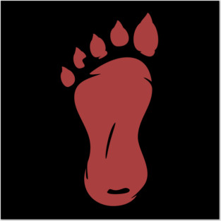 Bigfoot US Flag - Men Women Kids - Distressed Sasquatch Back Print Posters and Art