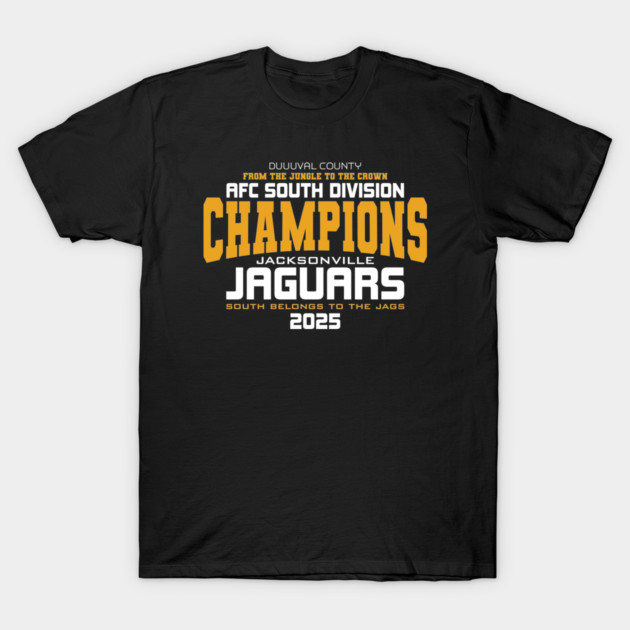 Jaguars 2025 Divsion Champions T-Shirt by Nagorniak