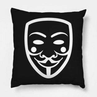 Anonymous Mask Illustration Pillow