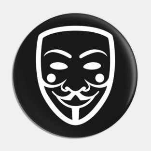 Anonymous Mask Illustration Pin