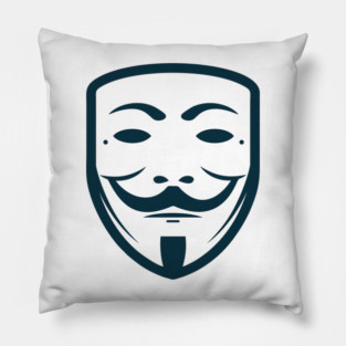 Anonymous Mask Illustration Pillow