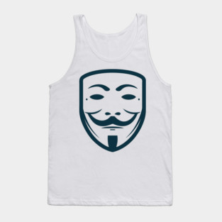 Anonymous Mask Illustration Tank Top