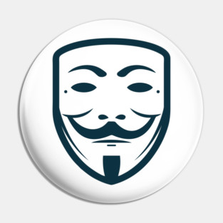 Anonymous Mask Illustration Pin