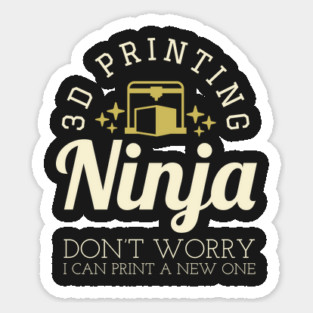 3D Printing Ninja - Funny 3D Printer Shirt Magnet