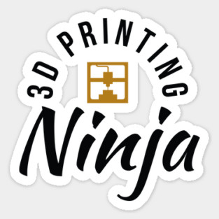 3D Printing Ninja - Funny 3D Printer Shirt Sticker