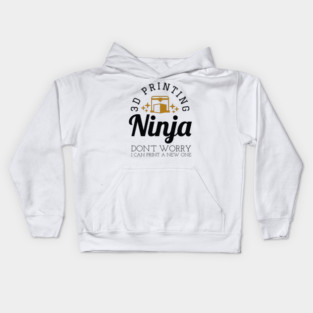3D Printing Ninja - Funny 3D Printer Shirt Kids Hoodie