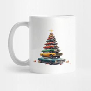 Mustang Car Christmas Tree Mug