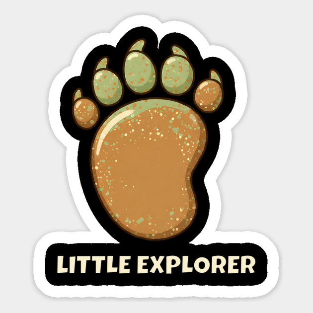 Cute Baby Bigfoot - Little Explorer - Kids & Toddler - Special Edition Front & Back Print Magnet by Pixel Threads 
