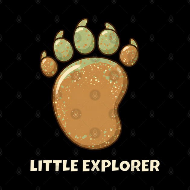 Cute Baby Bigfoot - Little Explorer - Kids & Toddler - Special Edition Front & Back Print by Pixel Threads 