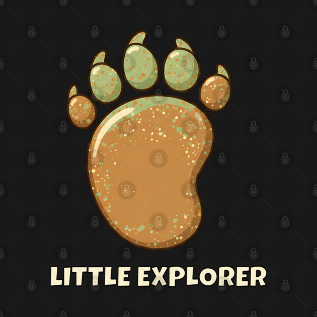 Cute Baby Bigfoot - Little Explorer - Kids & Toddler - Special Edition Front & Back Print by Pixel Threads 