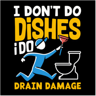 Toilet Clogging Champion Funny Bathroom Humor Posters and Art