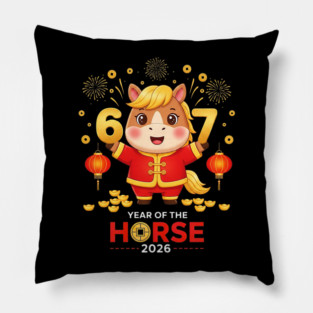 67 Meme Funny Chinese New Year 2026 Year Of The Horse Pillow