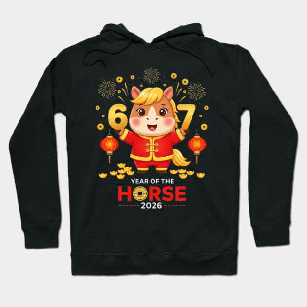67 Meme Funny Chinese New Year 2026 Year Of The Horse Hoodie by yangho