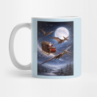 Santa’s Sleigh Pulled by Pterodactyls Mug