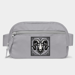 Aries Zodiac Sign: Retro Woodcut Style Illustration Bag