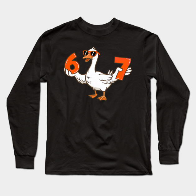 67 Meme Silly Goose 6 7 Six Seven Long Sleeve T-Shirt by yangho