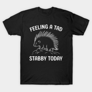 Porcupine Feeling A Tad Stabby Today Funny Porcupines T-Shirt