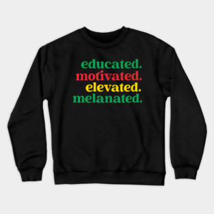 Education Is Freedom Black History Month Reading Teacher Illustration Crewneck Sweatshirt