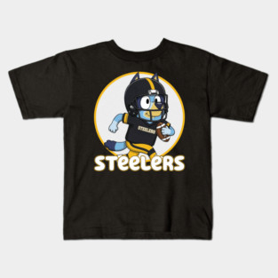 Bluey Pittsburgh Steelers Game Day M10708 Kids T-Shirt