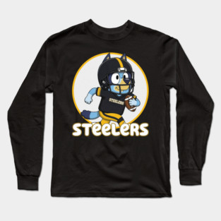 Bluey Pittsburgh Steelers Game Day M10708 Long Sleeve T-Shirt