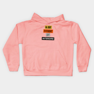 Il est interdit d'interdire, mai 68 Kids Hoodie