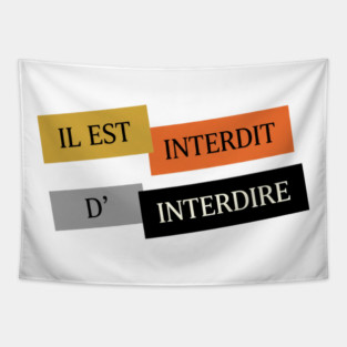 L'interdiction est interdite Mai 1968 Tapestry