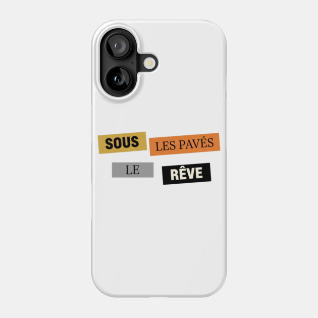 Sous les Pavés, le Rêve Affiche Inspiration Mai 68 Phone Case by Art2Wear