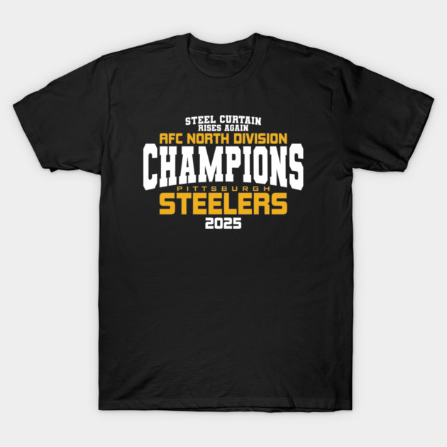 Steelers AFC North Champs 2025 T-Shirt by Nagorniak
