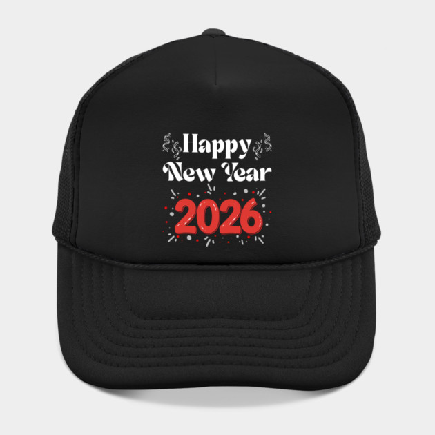 Happy New Year 2026 Celebration with Confetti and Balloons by Creatifly Graphic Tees