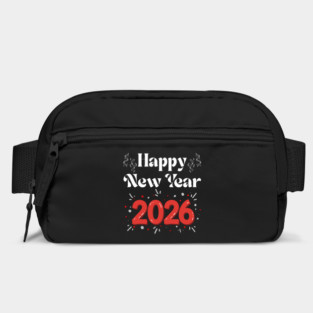Happy New Year 2026 Celebration with Confetti and Balloons Bag