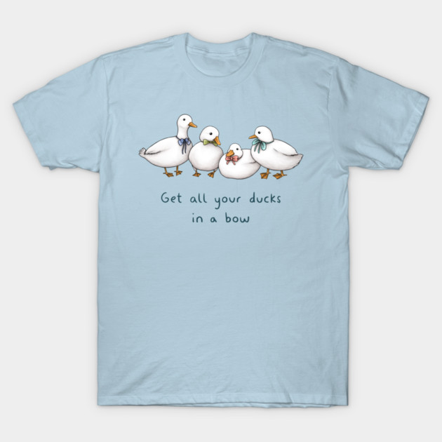Ducks in a Bow T-Shirt by Sophie Corrigan