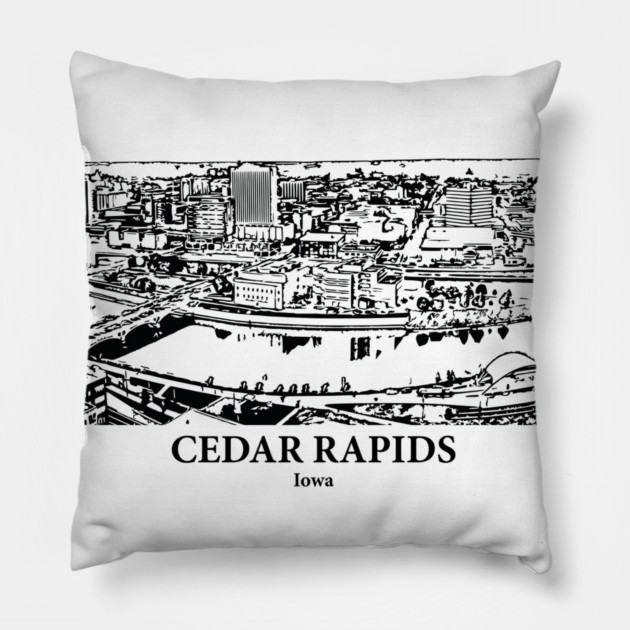 Cedar Rapids - Iowa Pillow by Lakeric