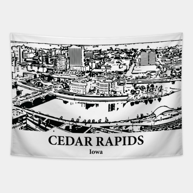 Cedar Rapids - Iowa Tapestry by Lakeric