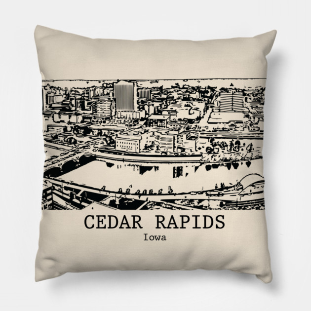 Cedar Rapids - Iowa Pillow by Lakeric
