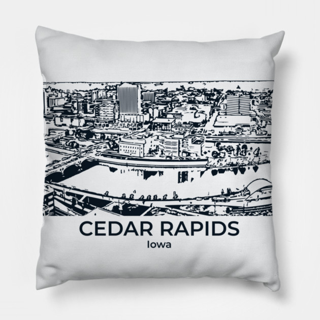 Cedar Rapids - Iowa Pillow by Lakeric