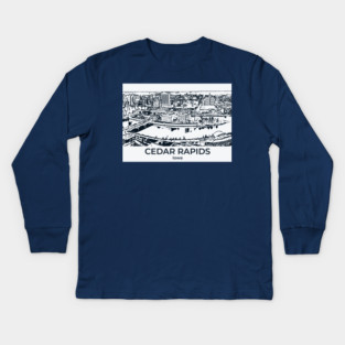 Cedar Rapids - Iowa Kids Long Sleeve T-Shirt