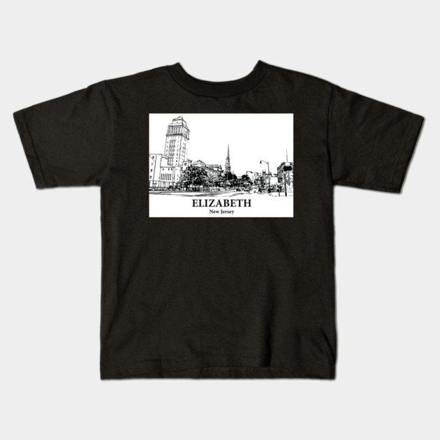 Elizabeth - New Jersey Kids T-Shirt by Lakeric