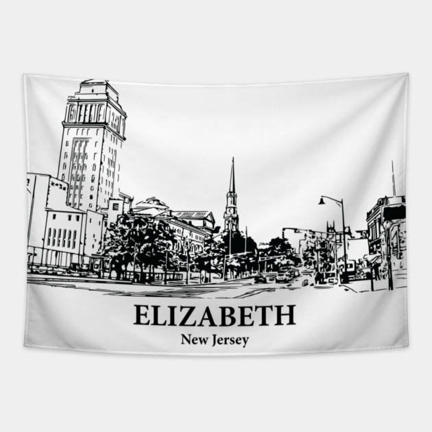 Elizabeth - New Jersey Tapestry by Lakeric