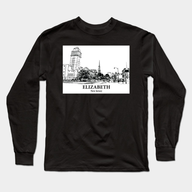 Elizabeth - New Jersey Long Sleeve T-Shirt by Lakeric