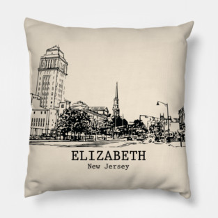 Elizabeth - New Jersey Pillow