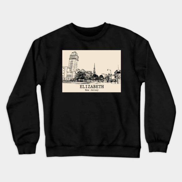 Elizabeth - New Jersey Crewneck Sweatshirt by Lakeric
